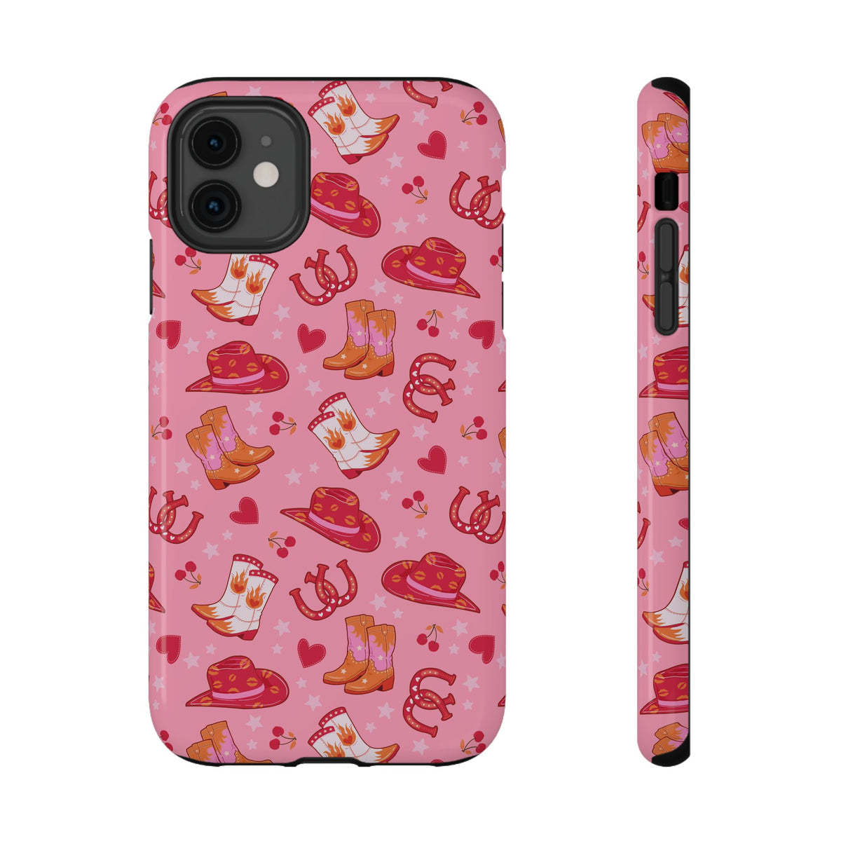 Pink Cowgirl protective phone case for iPhone 11, glossy finish