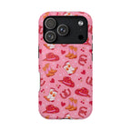Pink Cowgirl MagSafe case for iPhone 18 Pro, glossy finish