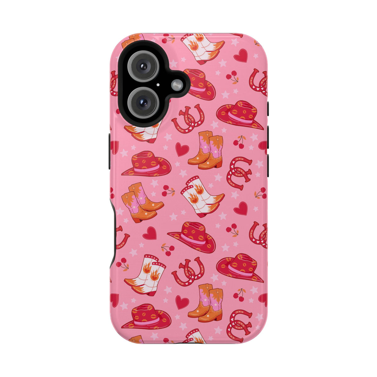 Pink Cowgirl MagSafe case for iPhone 16, glossy finish