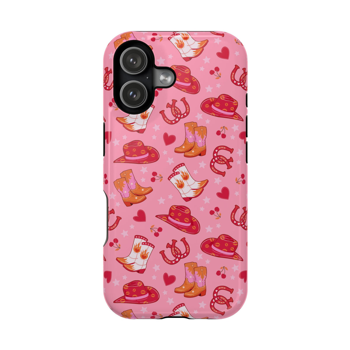 Pink Cowgirl MagSafe case for iPhone 17, glossy finish