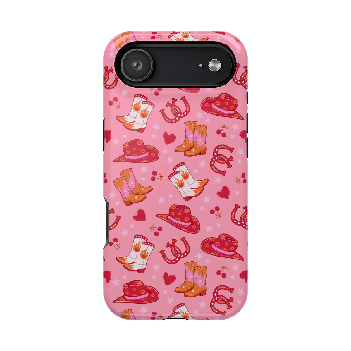 Pink Cowgirl MagSafe case for iPhone 17 Air, glossy finish