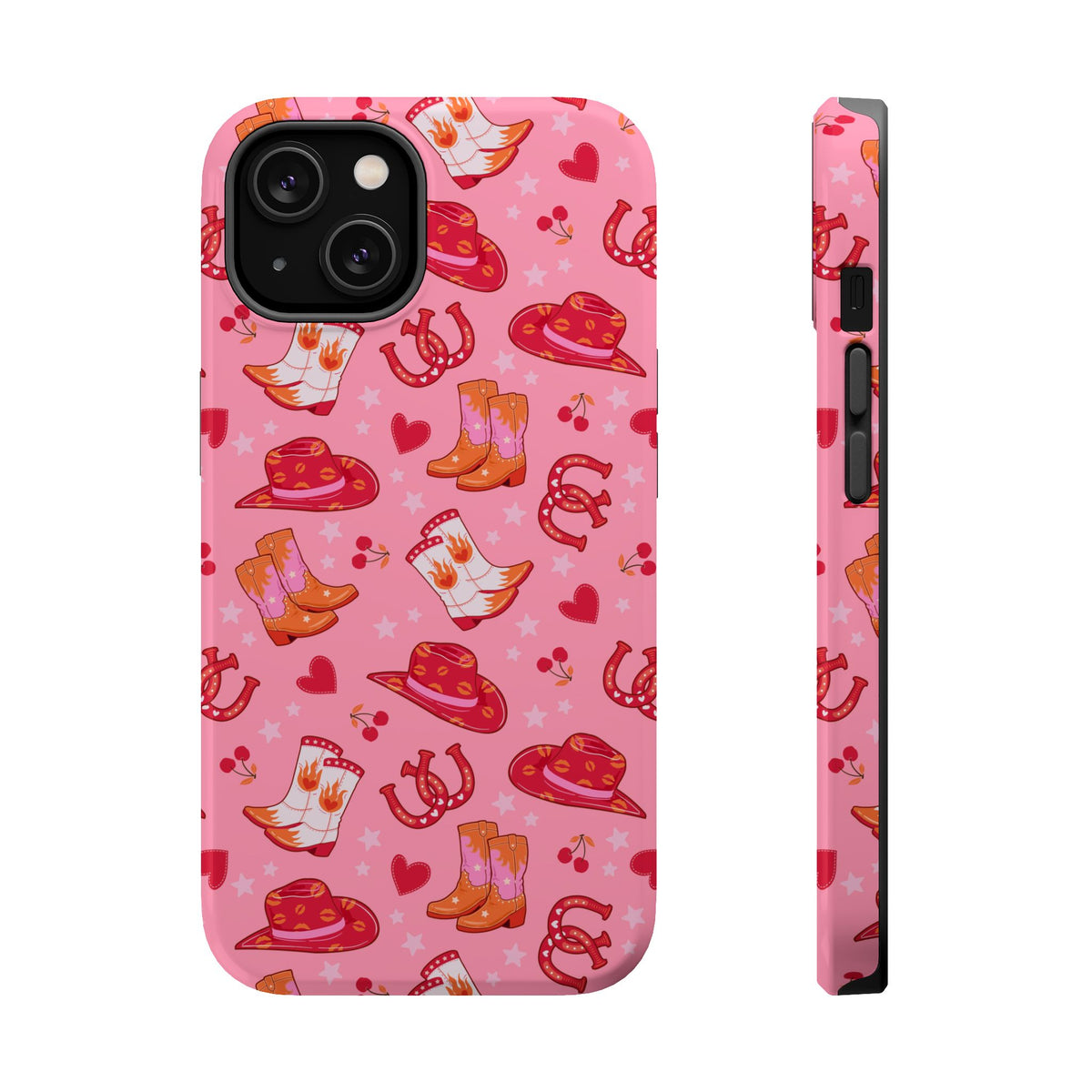 Pink Cowgirl MagSafe case for iPhone 14, glossy finish