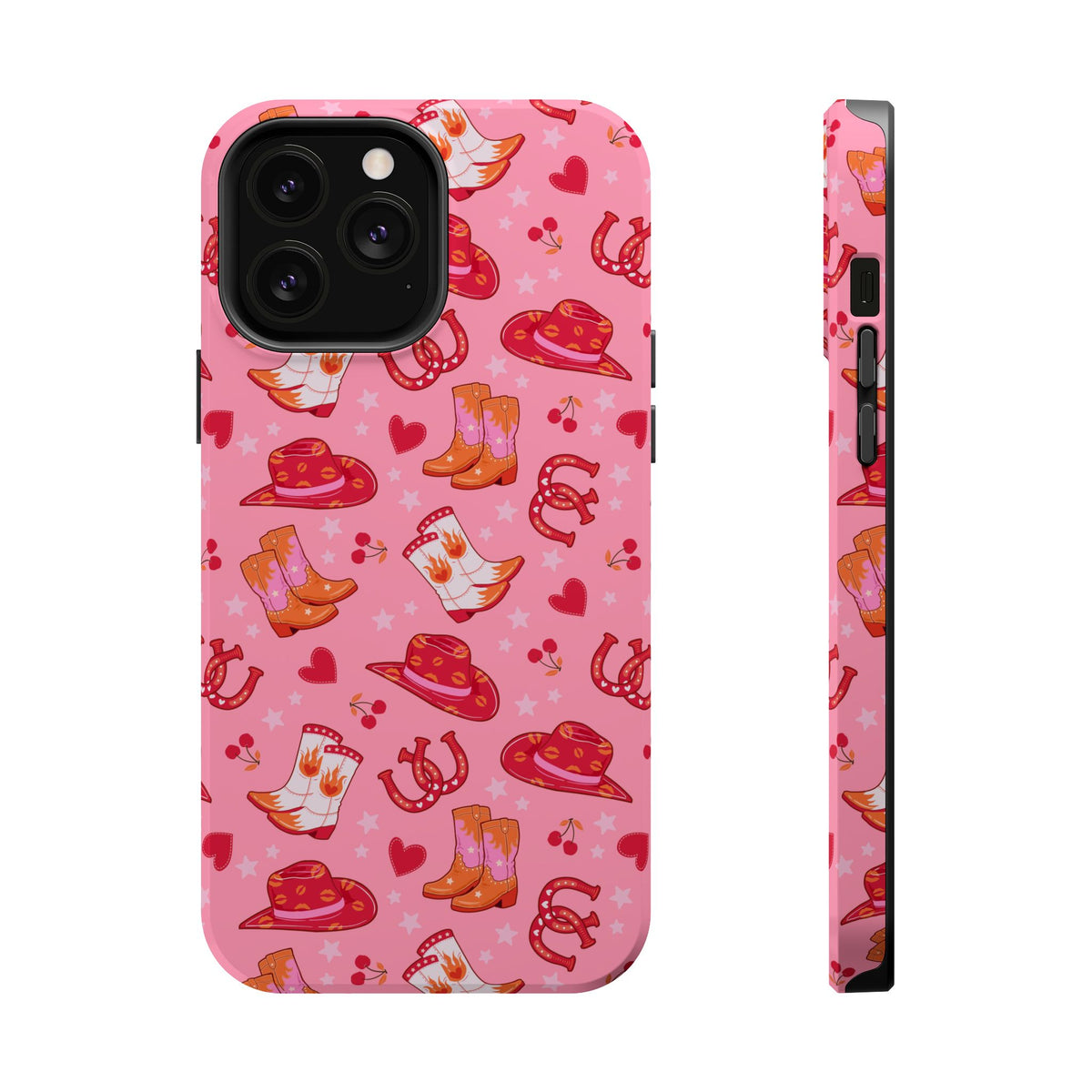 Pink Cowgirl MagSafe case for iPhone 13 Pro Max, glossy finish