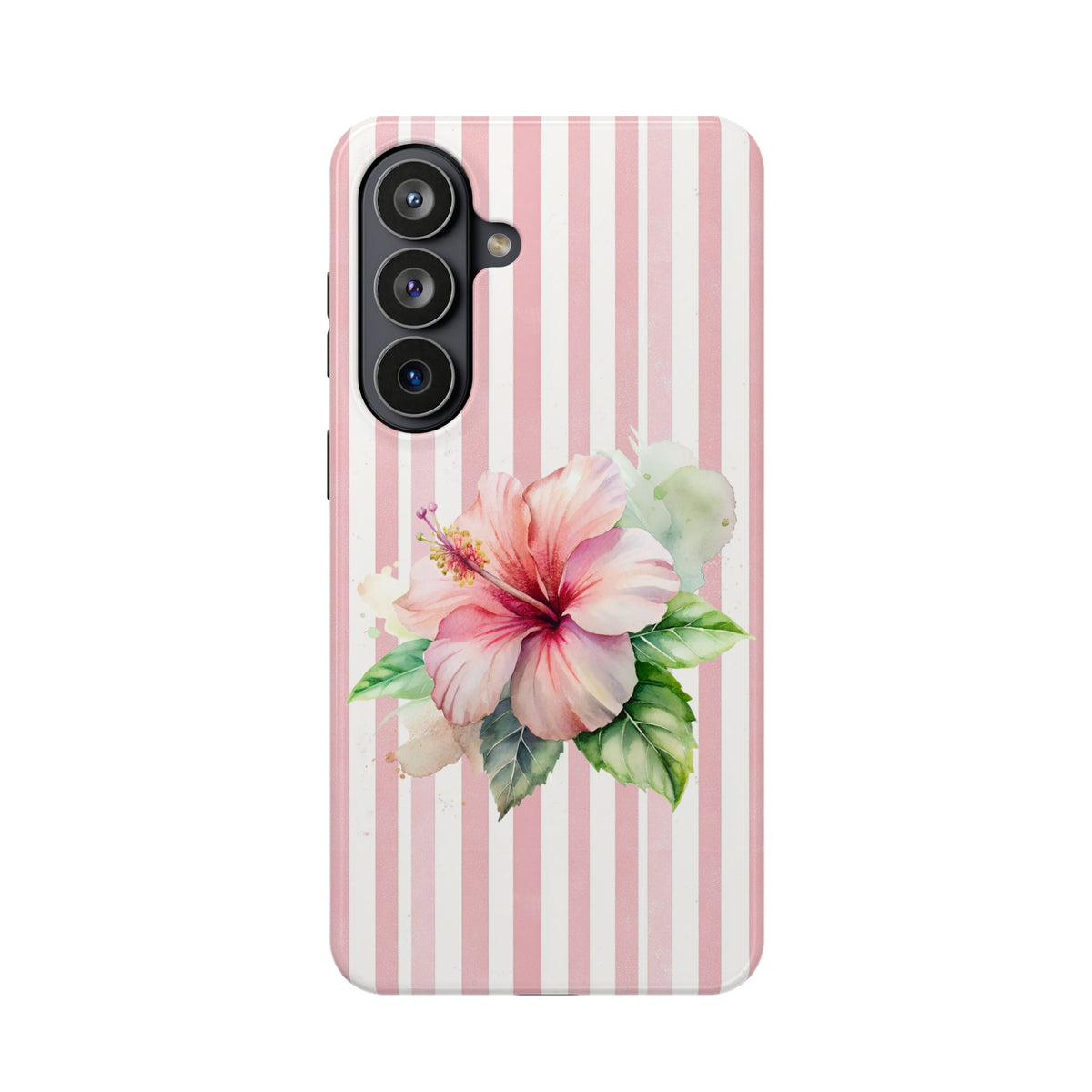 Pink Hibiscus protective phone case for Samsung Galaxy S26 Plus, glossy finish