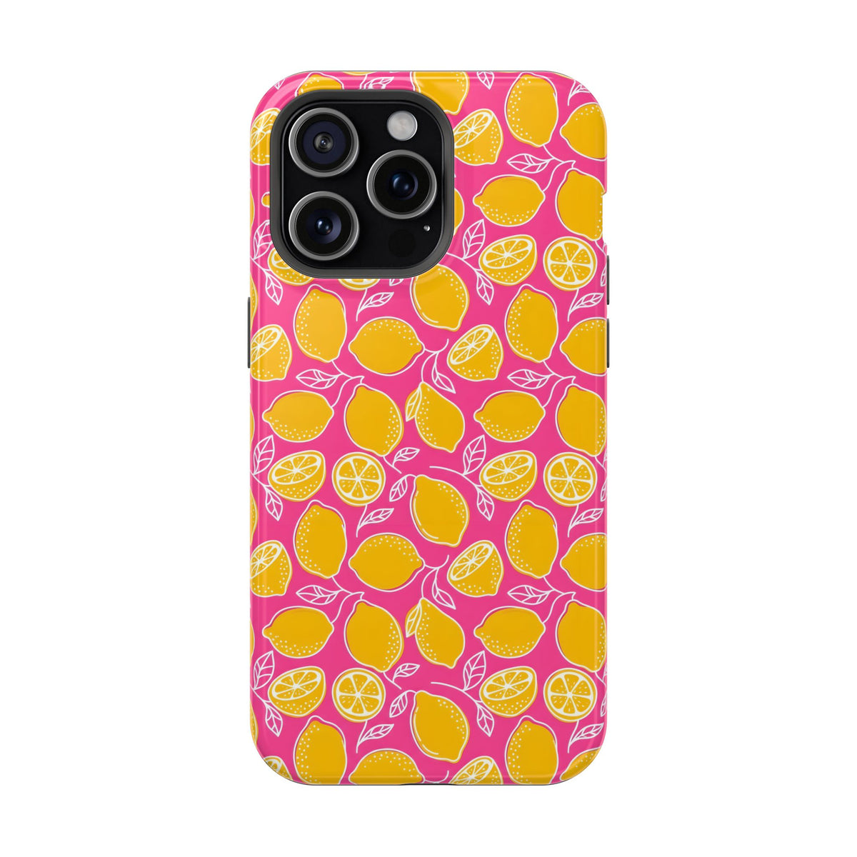 Pink Lemonade protective phone case for iPhone 15 Pro Max, glossy finish