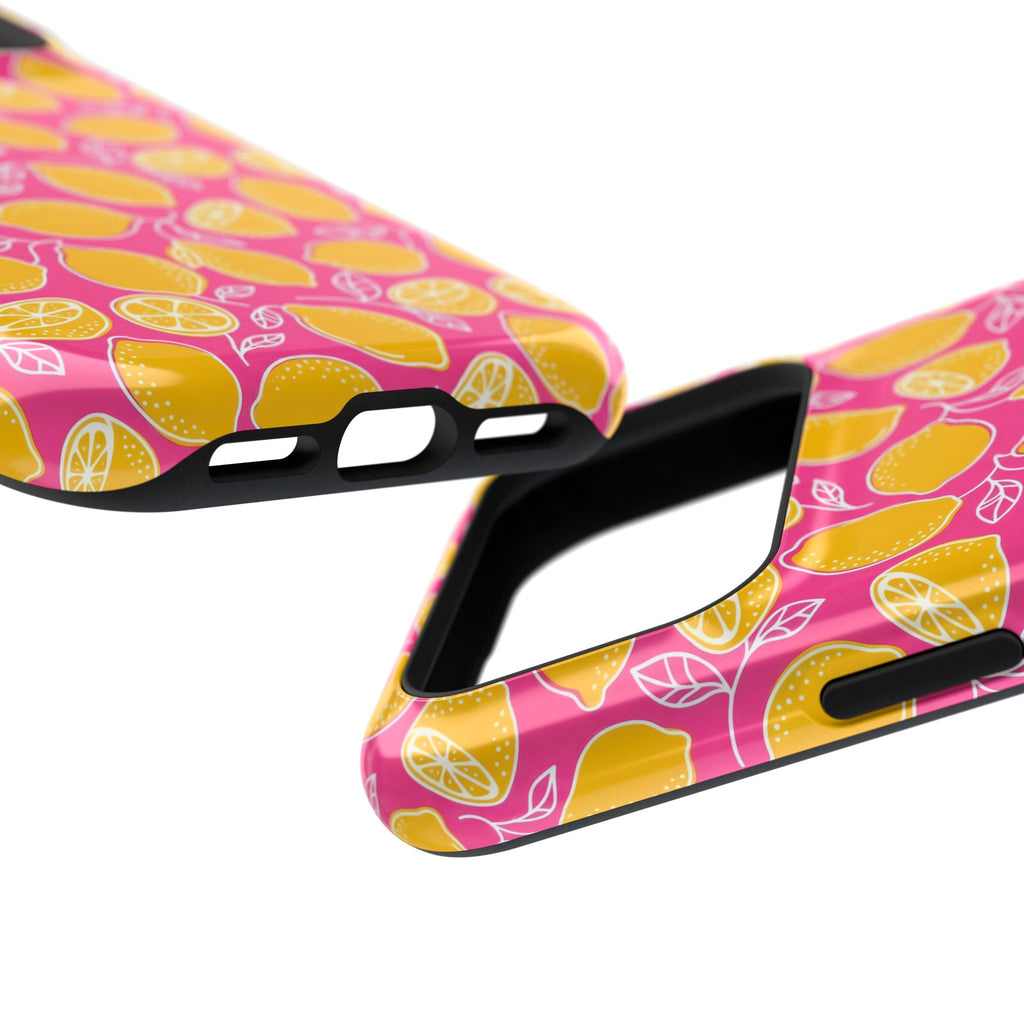 Pink Lemonade MagSafe case, close-up at an angle
