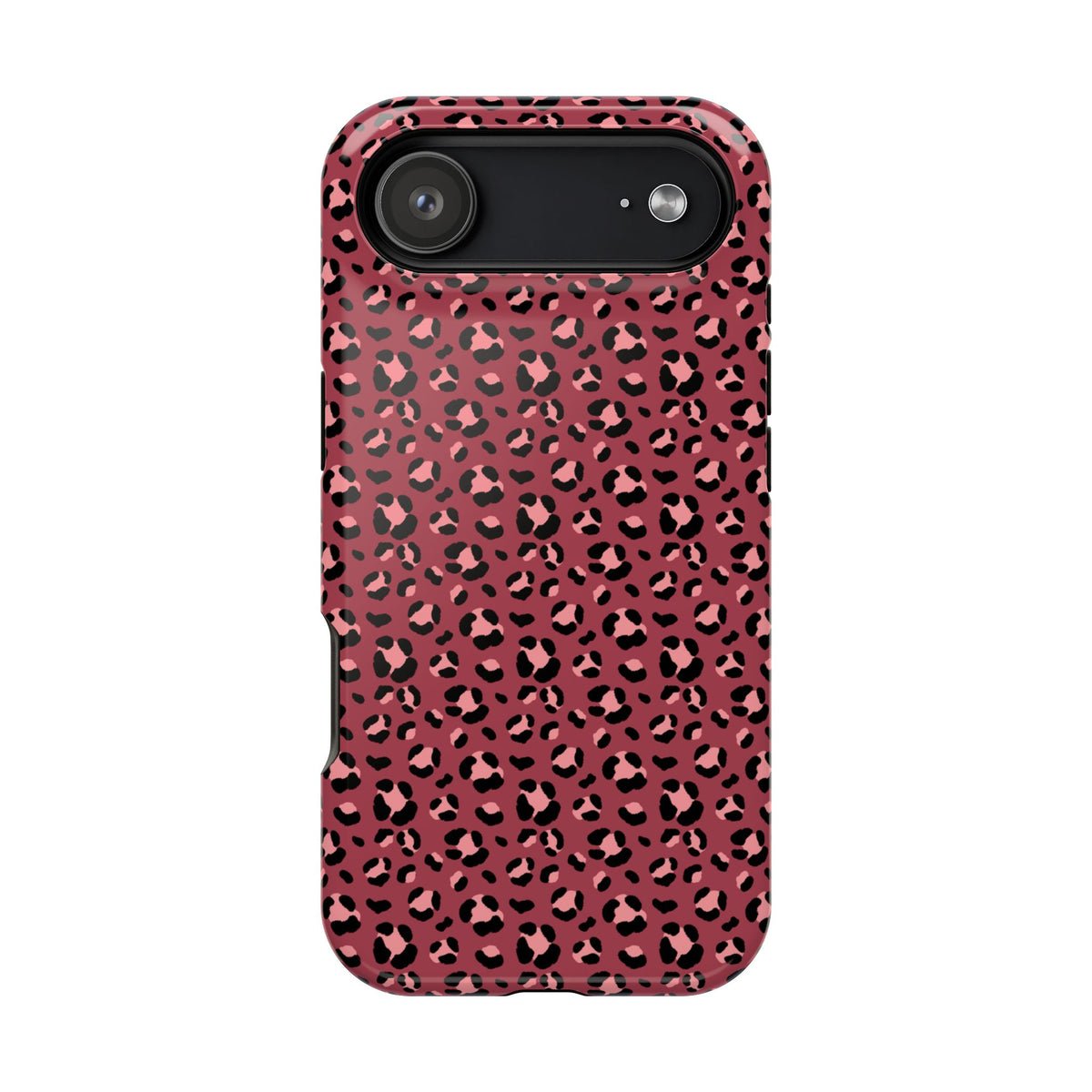 Pink Leopard protective phone case for iPhone 17 Air, glossy finish