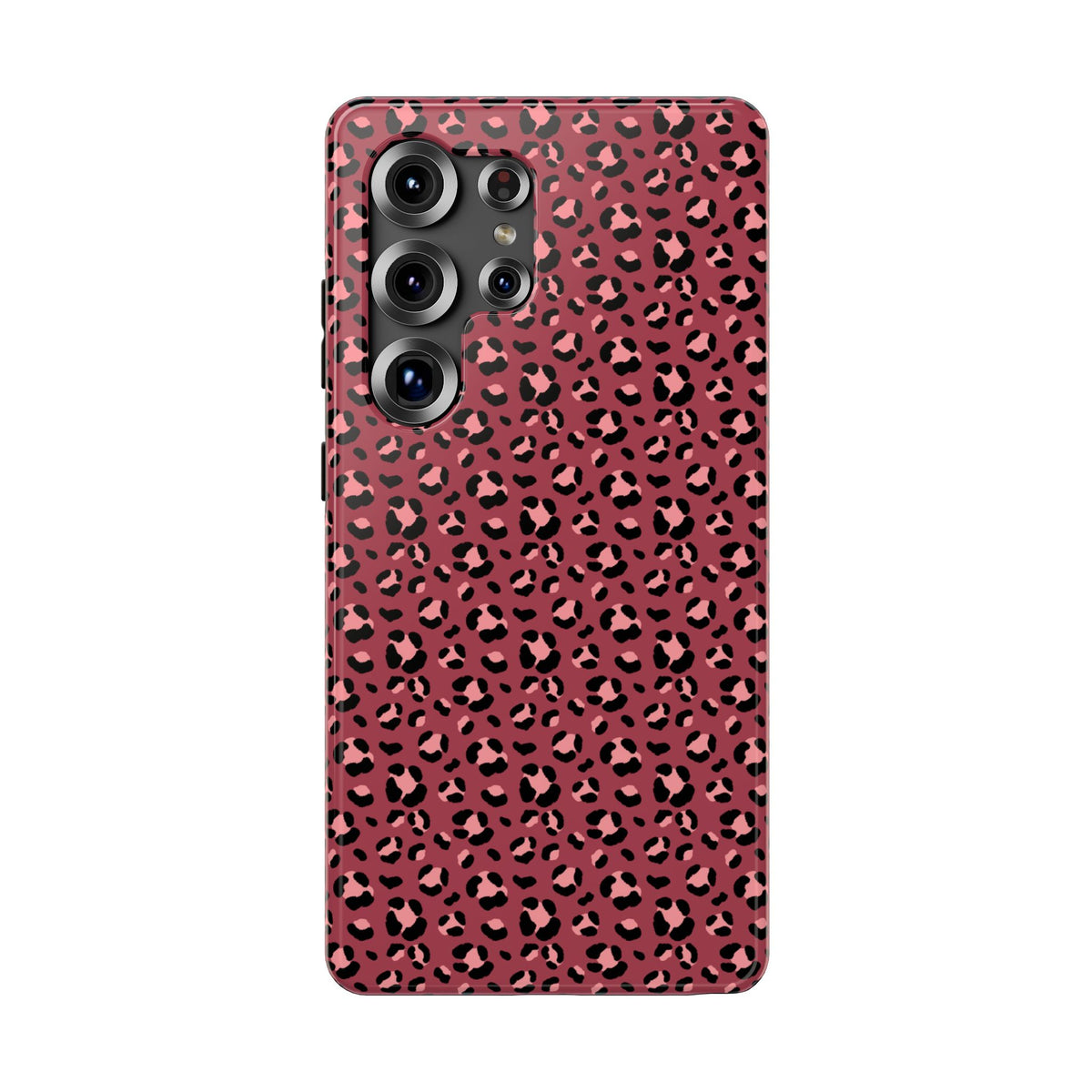 Pink Leopard protective phone case for Samsung Galaxy S25 Ultra, glossy finish