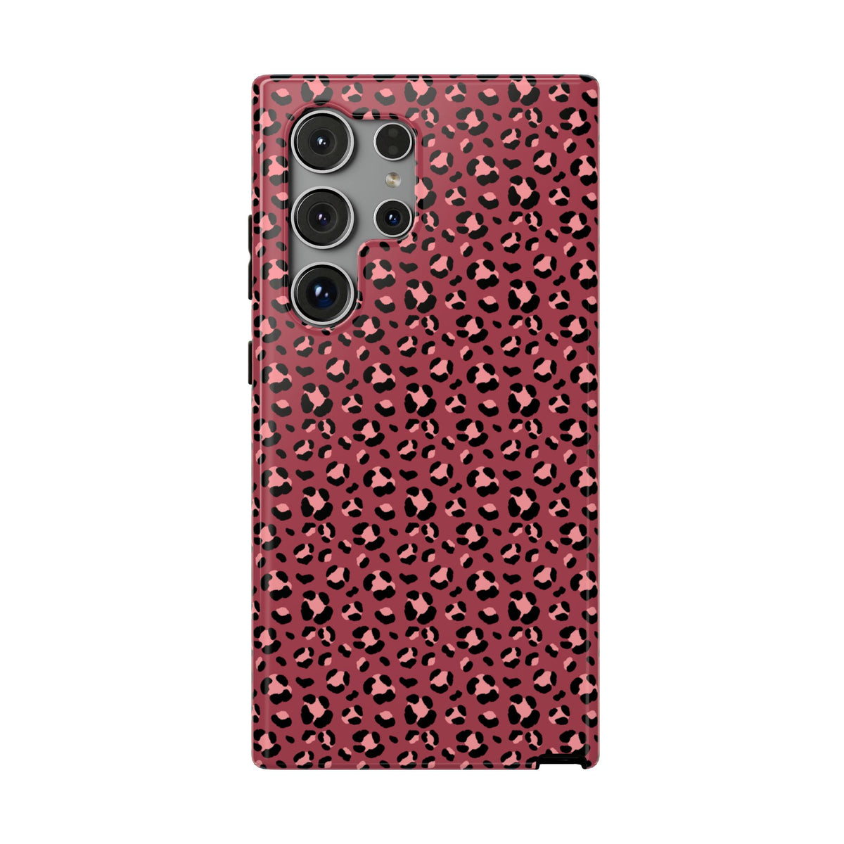 Pink Leopard protective phone case for Samsung Galaxy S24 Ultra, glossy finish