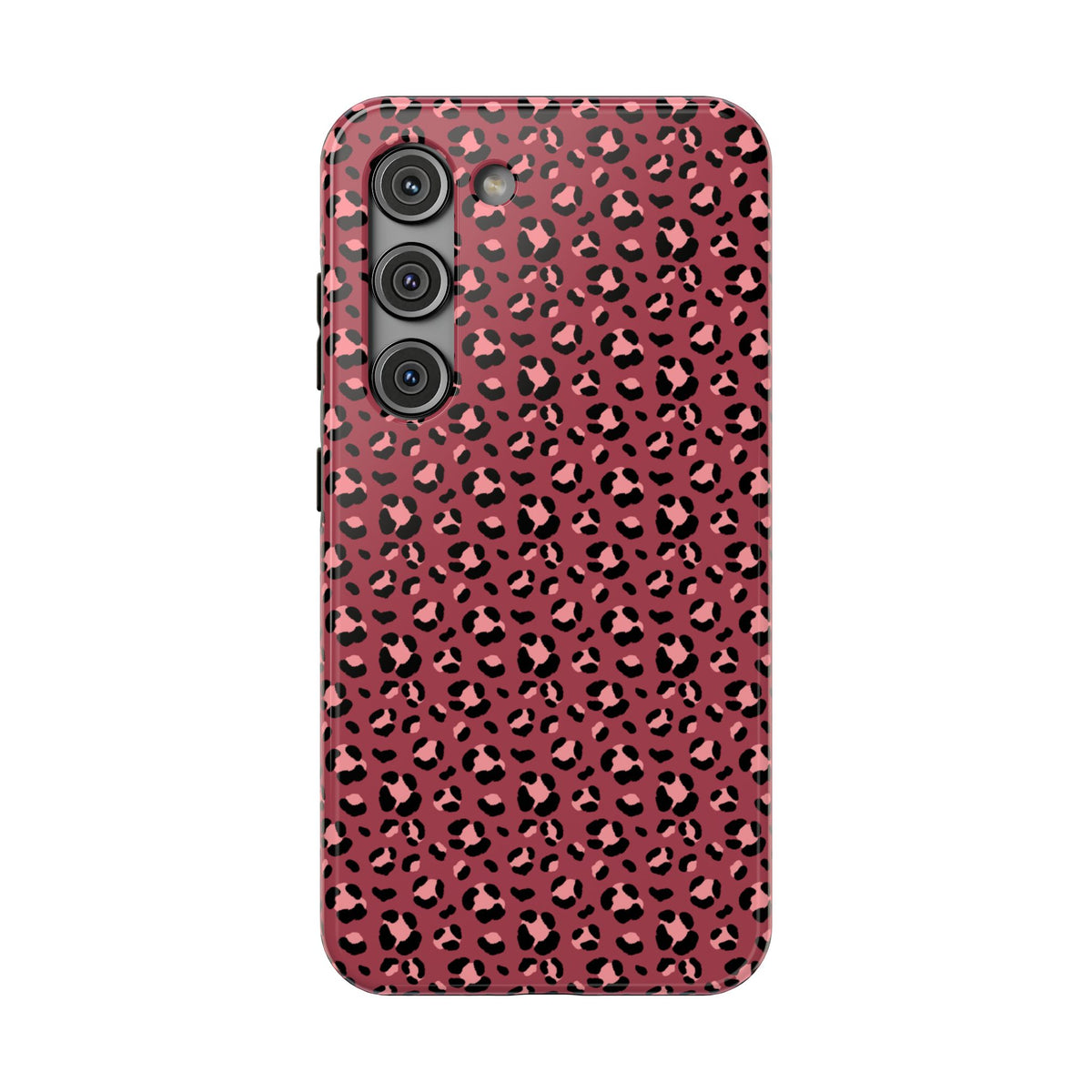 Pink Leopard protective phone case for Samsung Galaxy S23, glossy finish