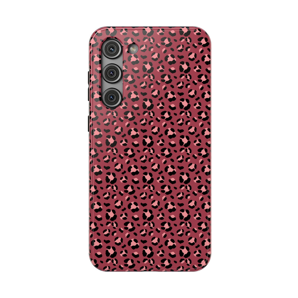 Pink Leopard protective phone case for Samsung Galaxy S23 Plus, glossy finish