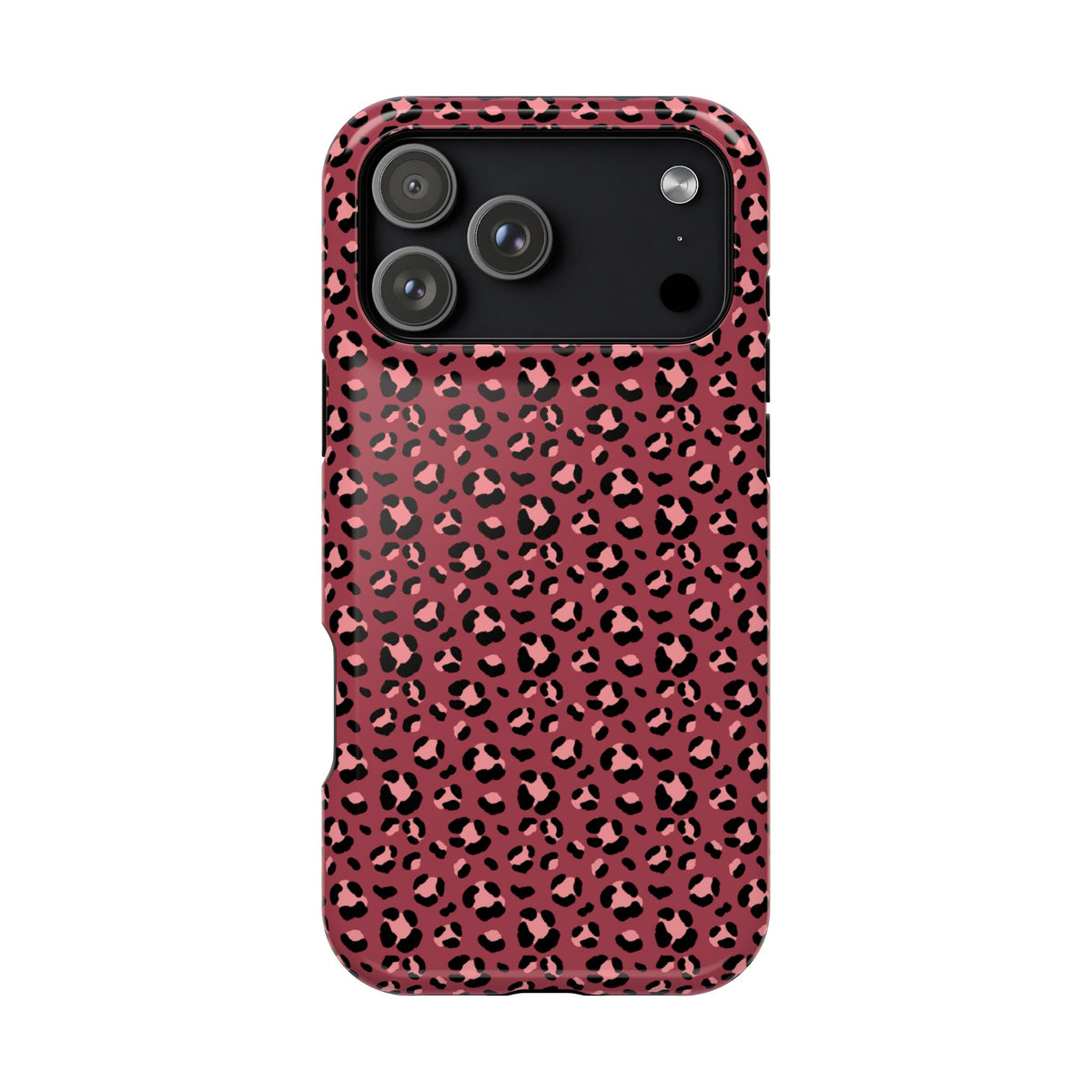 Pink Leopard MagSafe case for iPhone 18 Pro Max, glossy finish