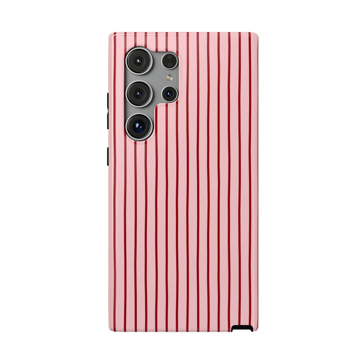 Pink Pinstripe protective phone case for Samsung Galaxy S24 Ultra, glossy finish