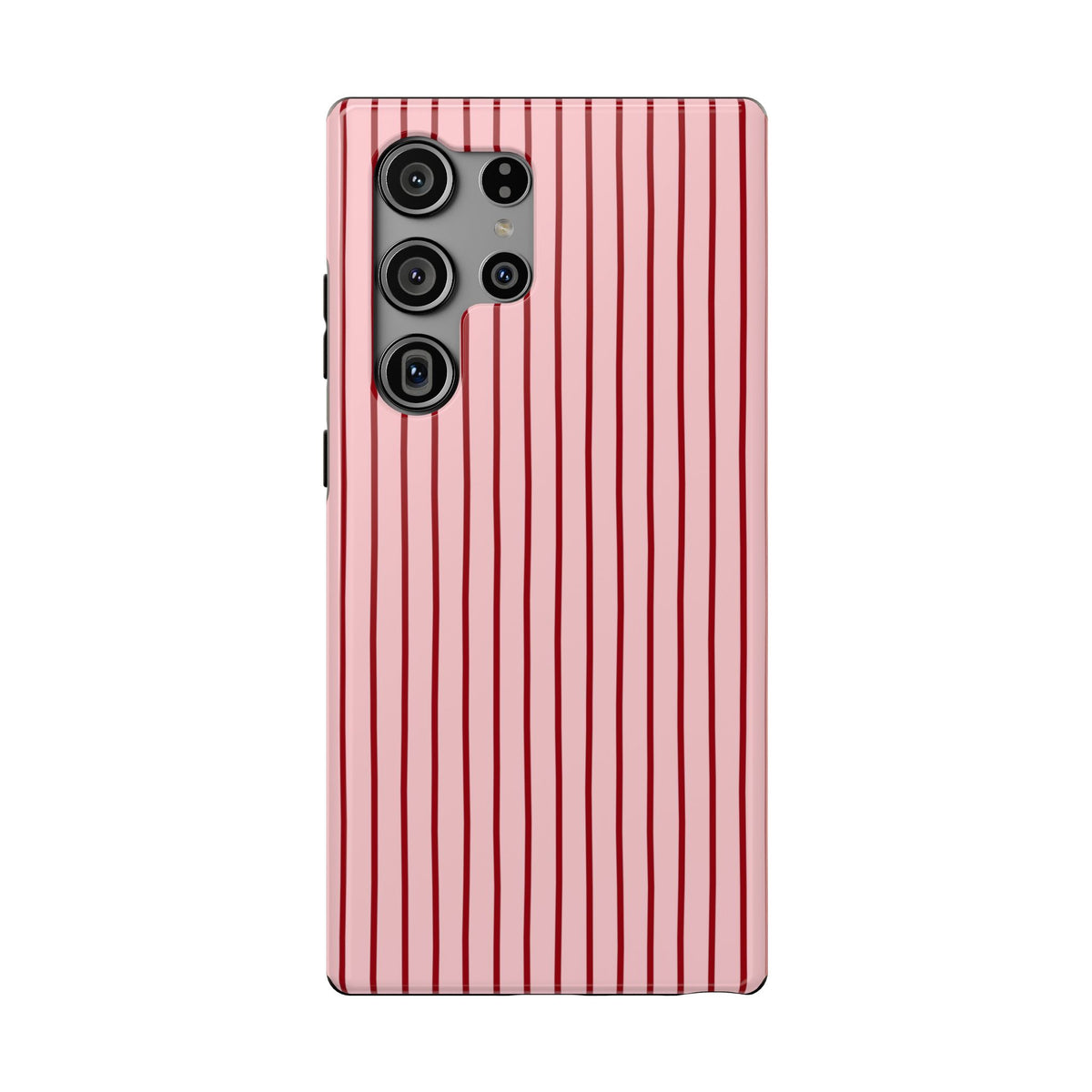 Pink Pinstripe protective phone case for Samsung Galaxy S23 Ultra, glossy finish