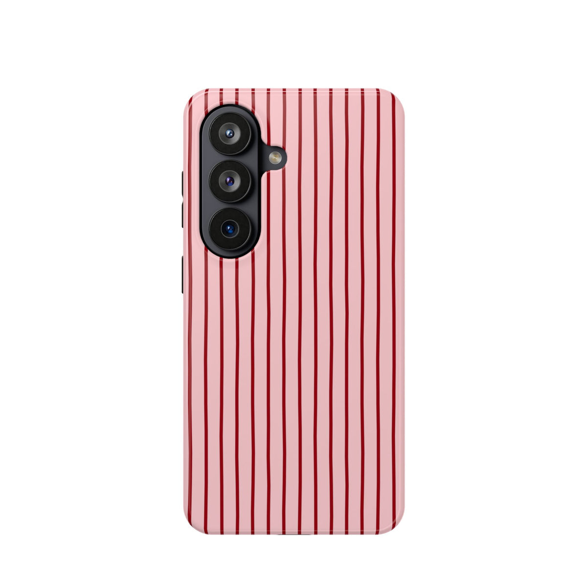 Pink Pinstripe protective phone case for Samsung Galaxy S26, glossy finish