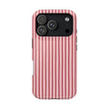 Pink Pinstripe MagSafe case for iPhone 18 Pro, glossy finish