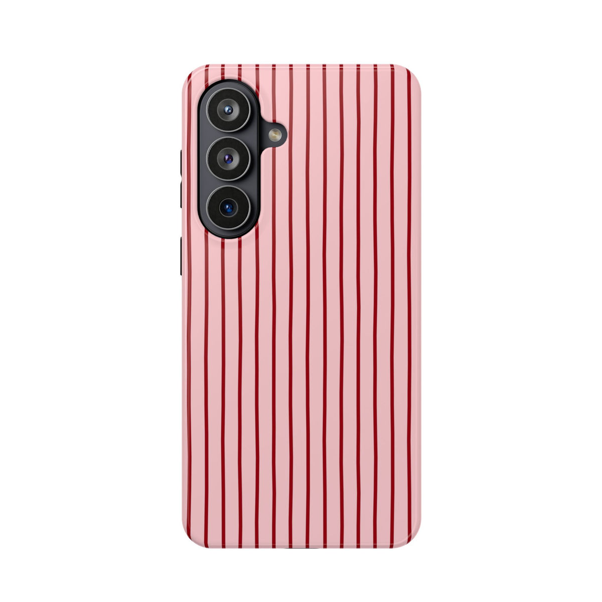 Pink Pinstripe MagSafe case for Samsung Galaxy S26 Plus, glossy finish