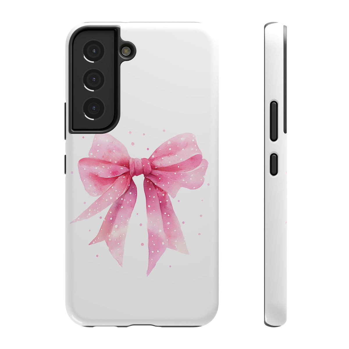 Pink Ribbon Bow protective phone case for Samsung Galaxy S22, glossy finish