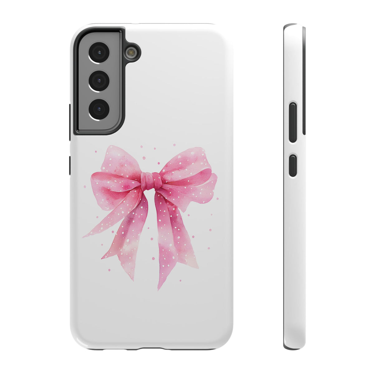 Pink Ribbon Bow protective phone case for Samsung Galaxy S22 Plus, glossy finish