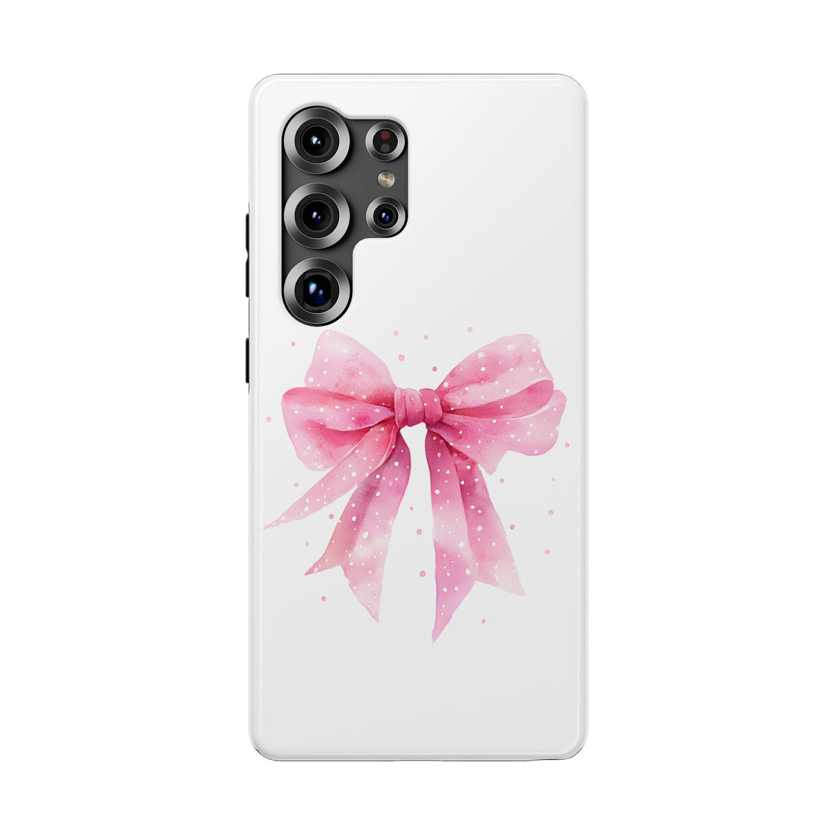 Pink Ribbon Bow protective phone case for Samsung Galaxy S25 Ultra, glossy finish