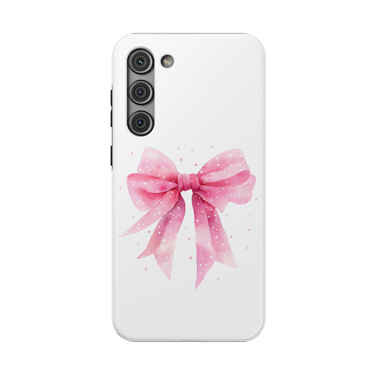 Pink Ribbon Bow protective phone case for Samsung Galaxy S23 Plus, glossy finish