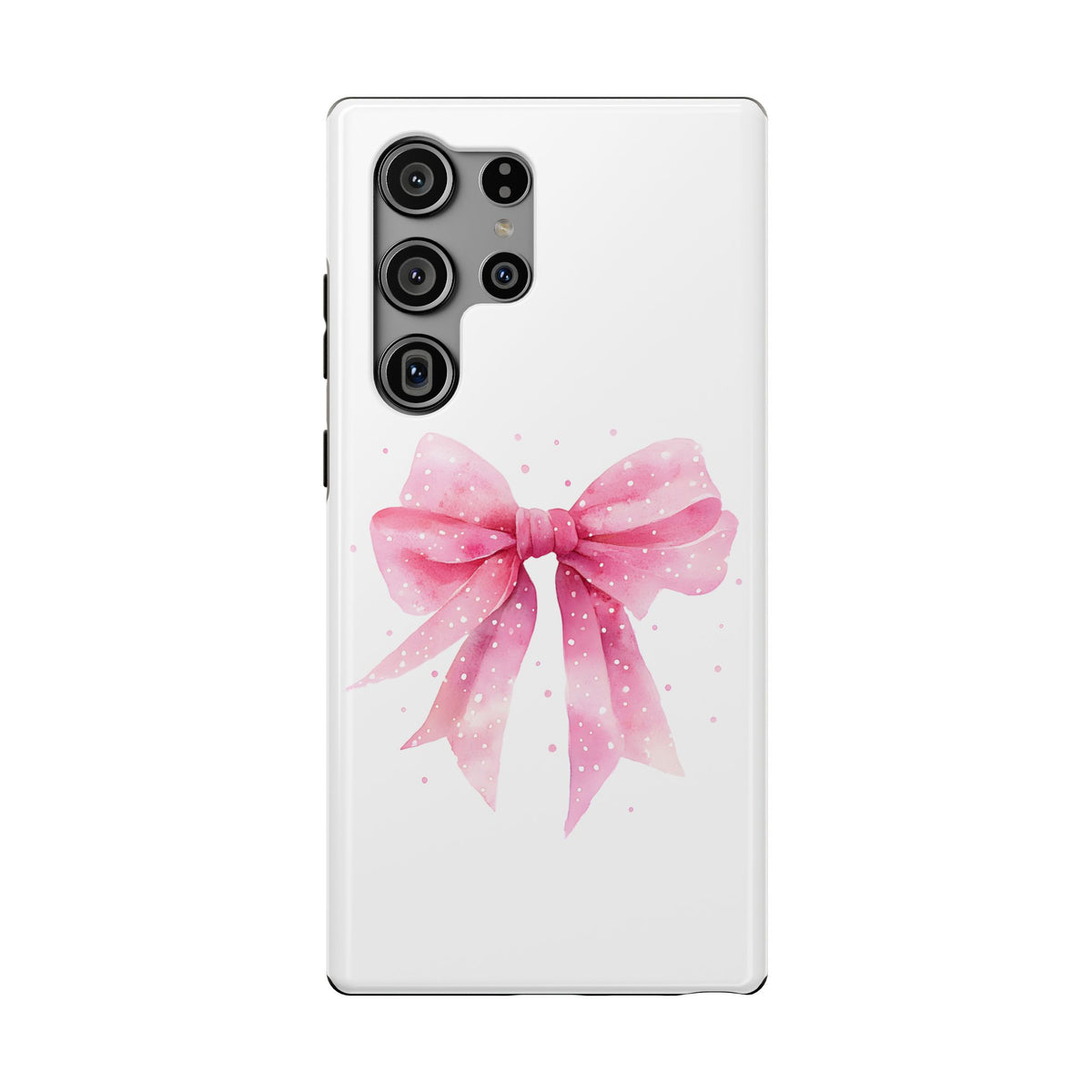 Pink Ribbon Bow protective phone case for Samsung Galaxy S23 Ultra, glossy finish