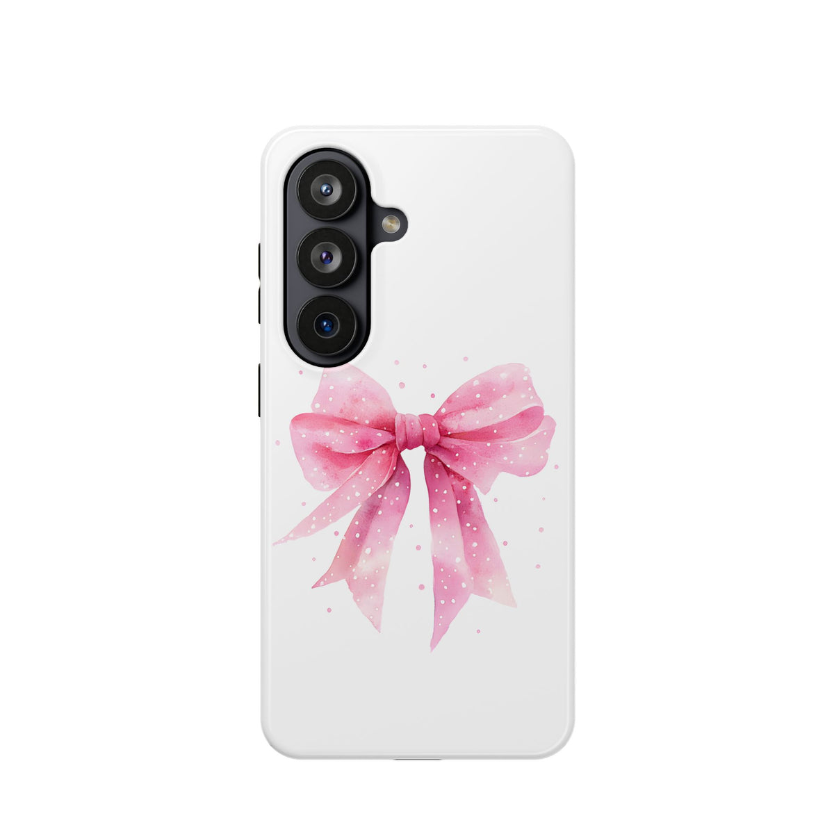 Pink Ribbon Bow protective phone case for Samsung Galaxy S26, glossy finish