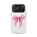 Pink Ribbon Bow MagSafe case for iPhone 18 Pro, glossy finish