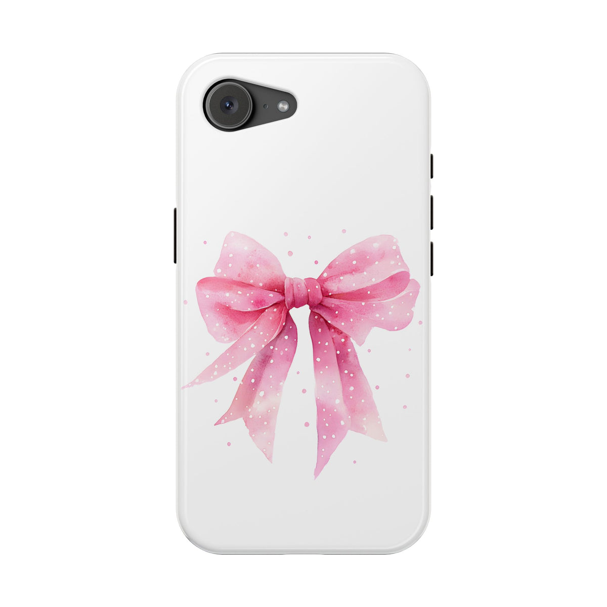 Pink Ribbon Bow MagSafe case for iPhone 17e, glossy finish
