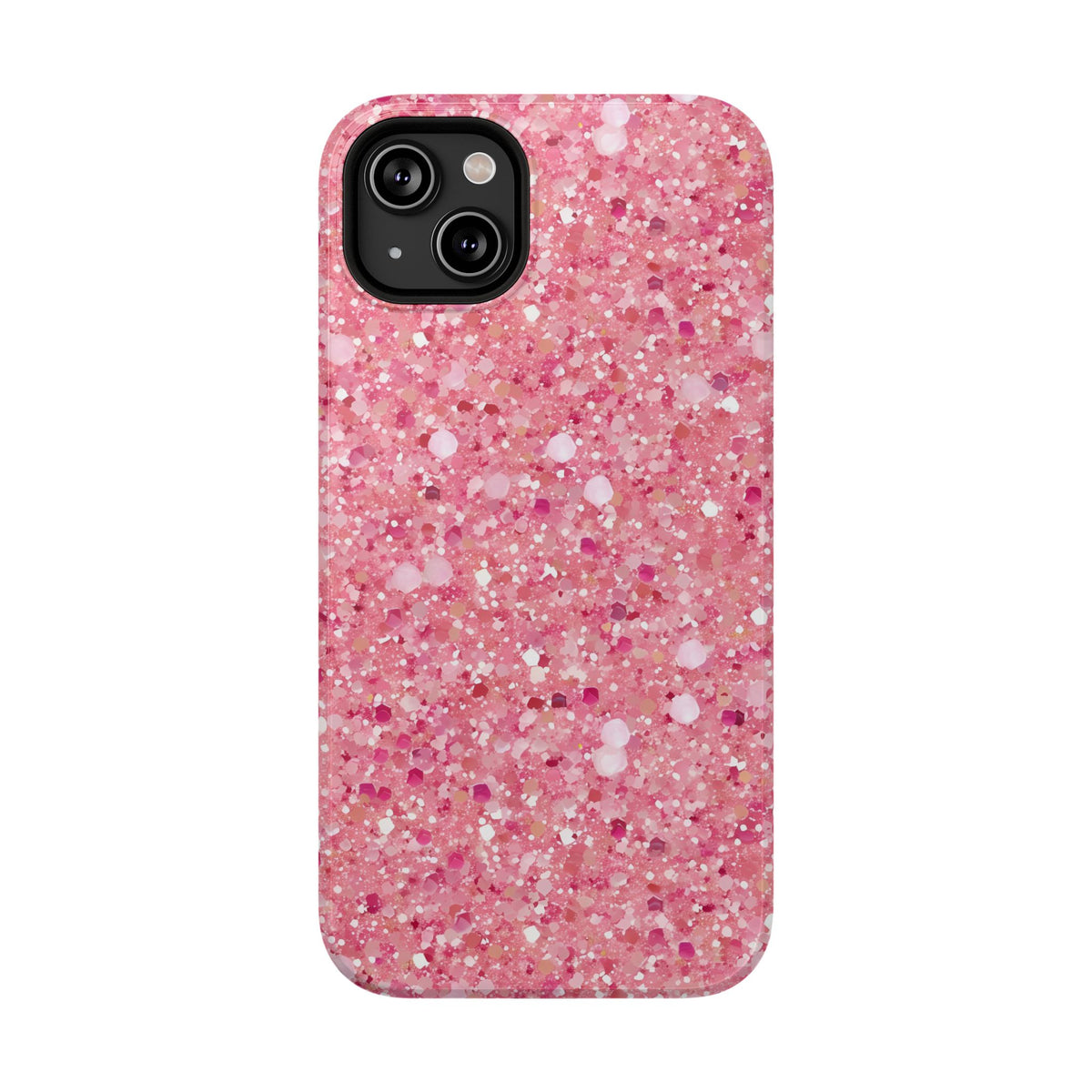 Pink Sparkle protective phone case for iPhone 14 Plus, glossy finish