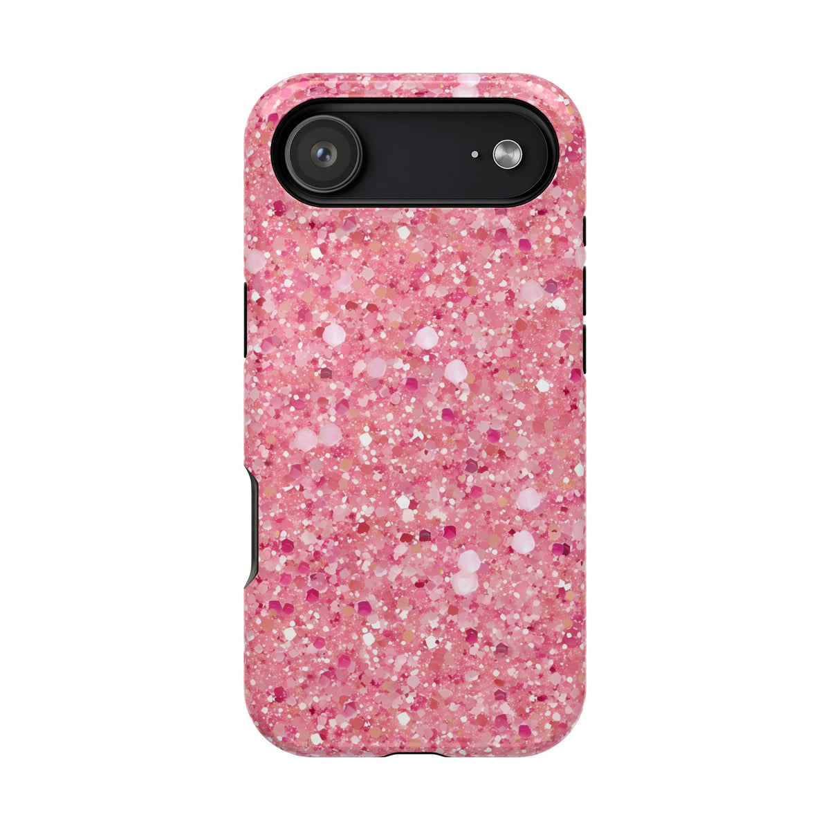 Pink Sparkle protective phone case for iPhone 17 Air, glossy finish