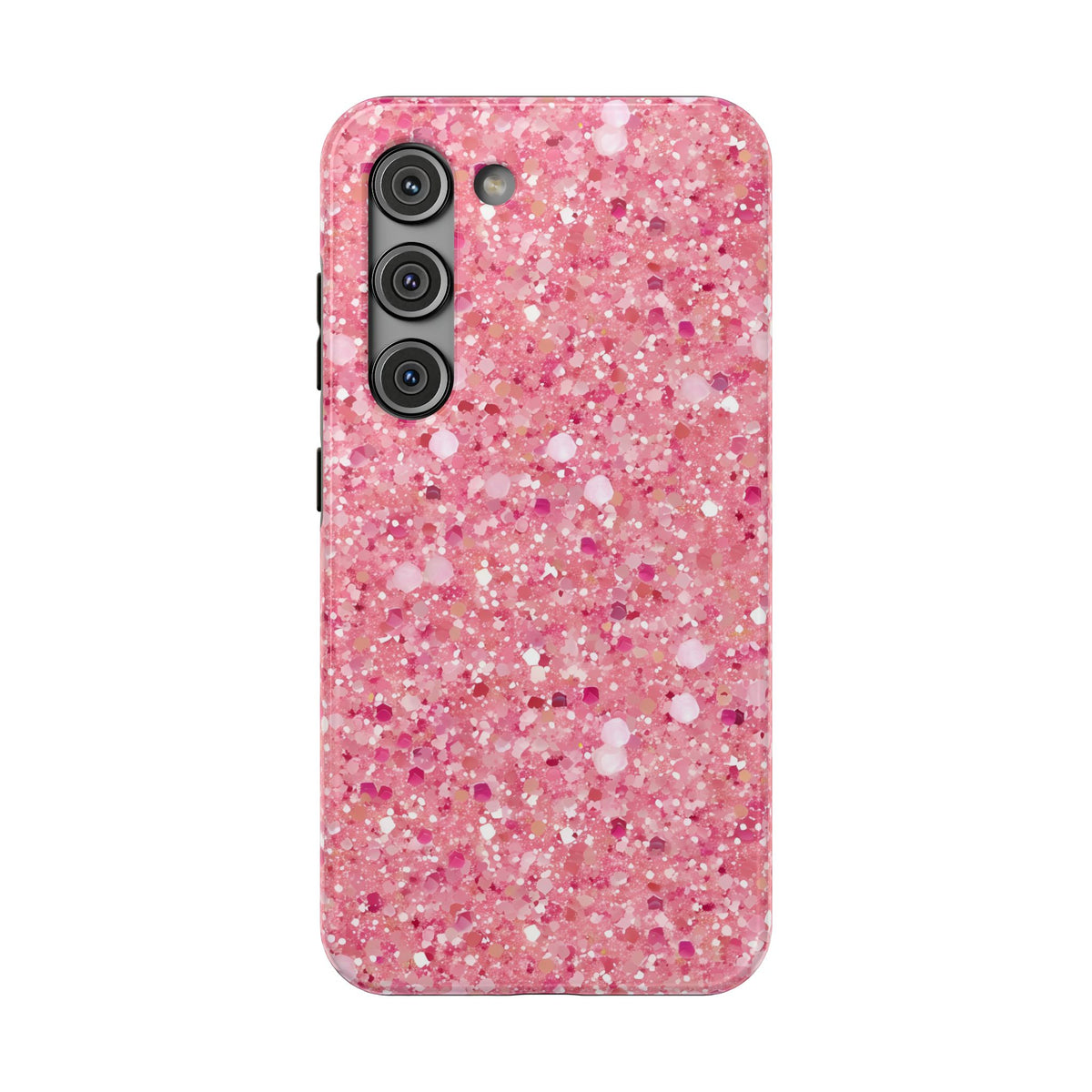Pink Sparkle protective phone case for Samsung Galaxy S23, glossy finish