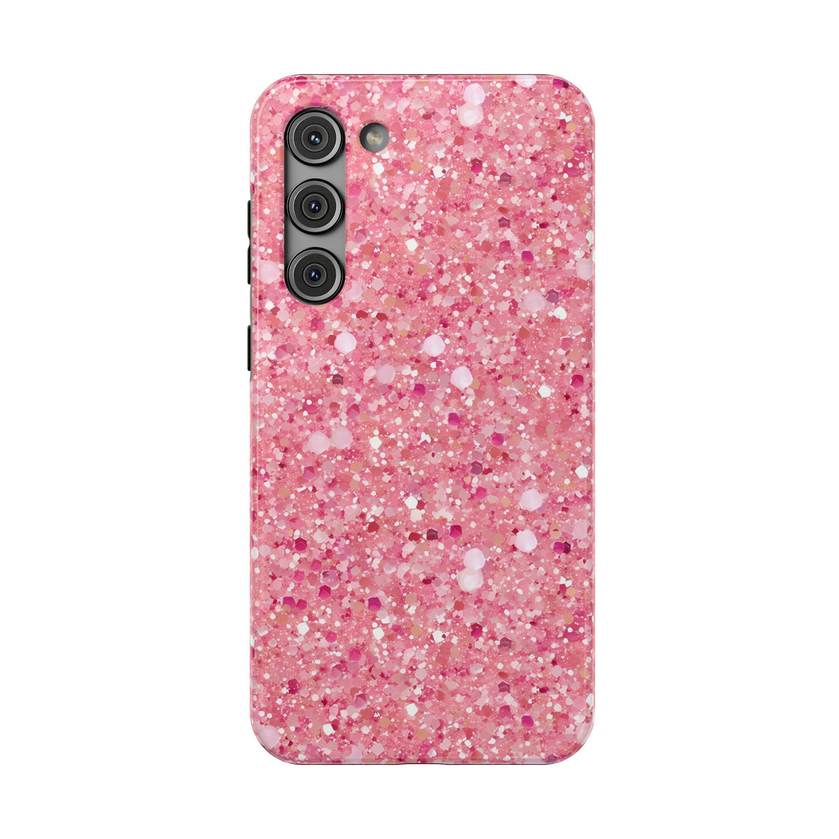 Pink Sparkle protective phone case for Samsung Galaxy S23 Plus, glossy finish