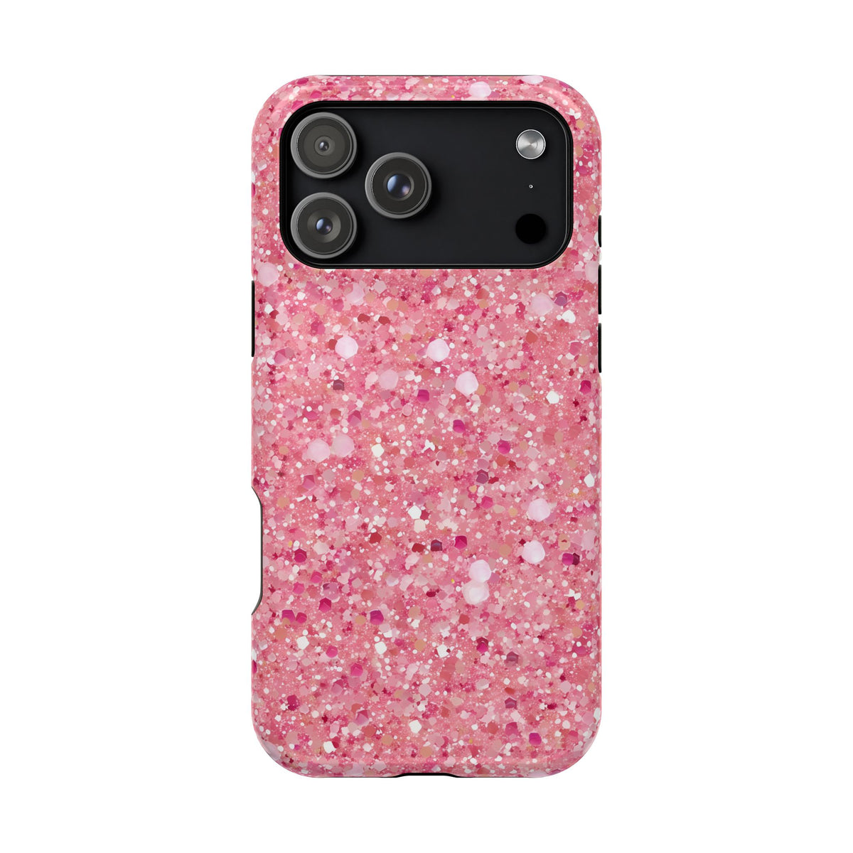Pink Sparkle protective phone case for iPhone 18 Pro Max, glossy finish