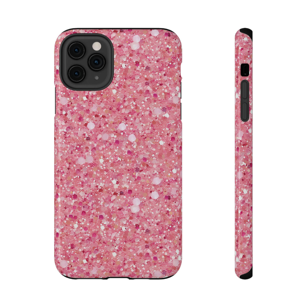Pink Sparkle protective phone case for iPhone 11 Pro Max, glossy finish