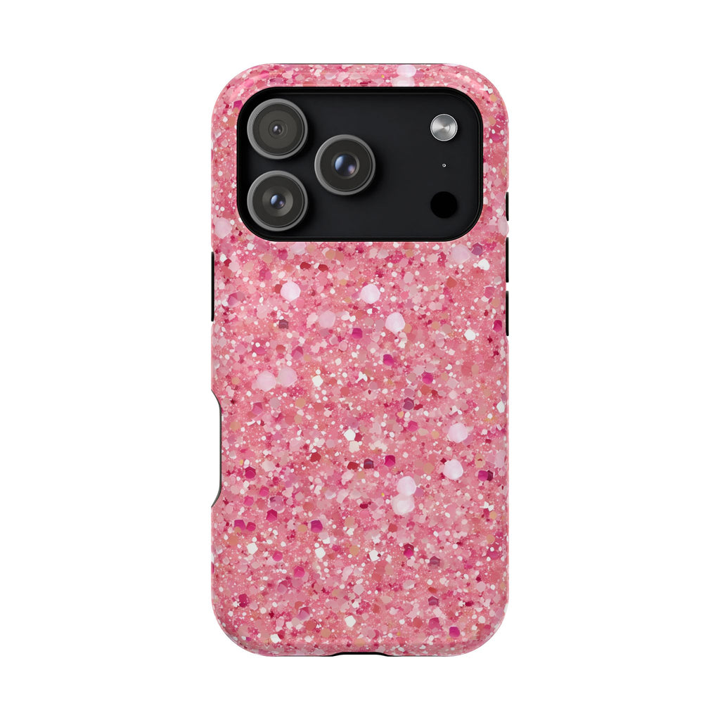 Pink Sparkle MagSafe case for iPhone 18 Pro, glossy finish