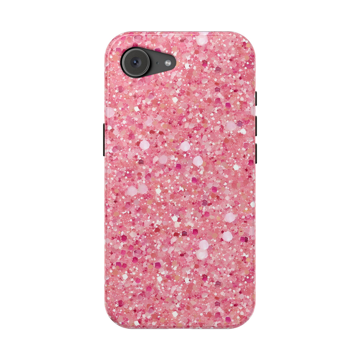 Pink Sparkle MagSafe case for iPhone 17e, glossy finish