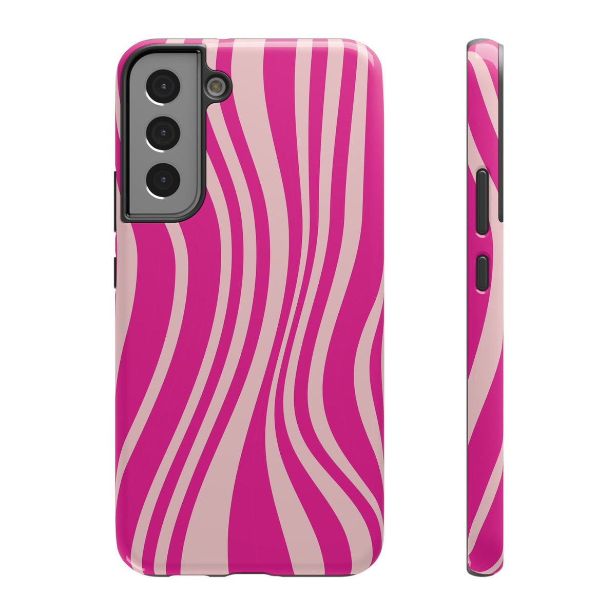 Pink Wave protective phone case for Samsung Galaxy S22 Plus, glossy finish