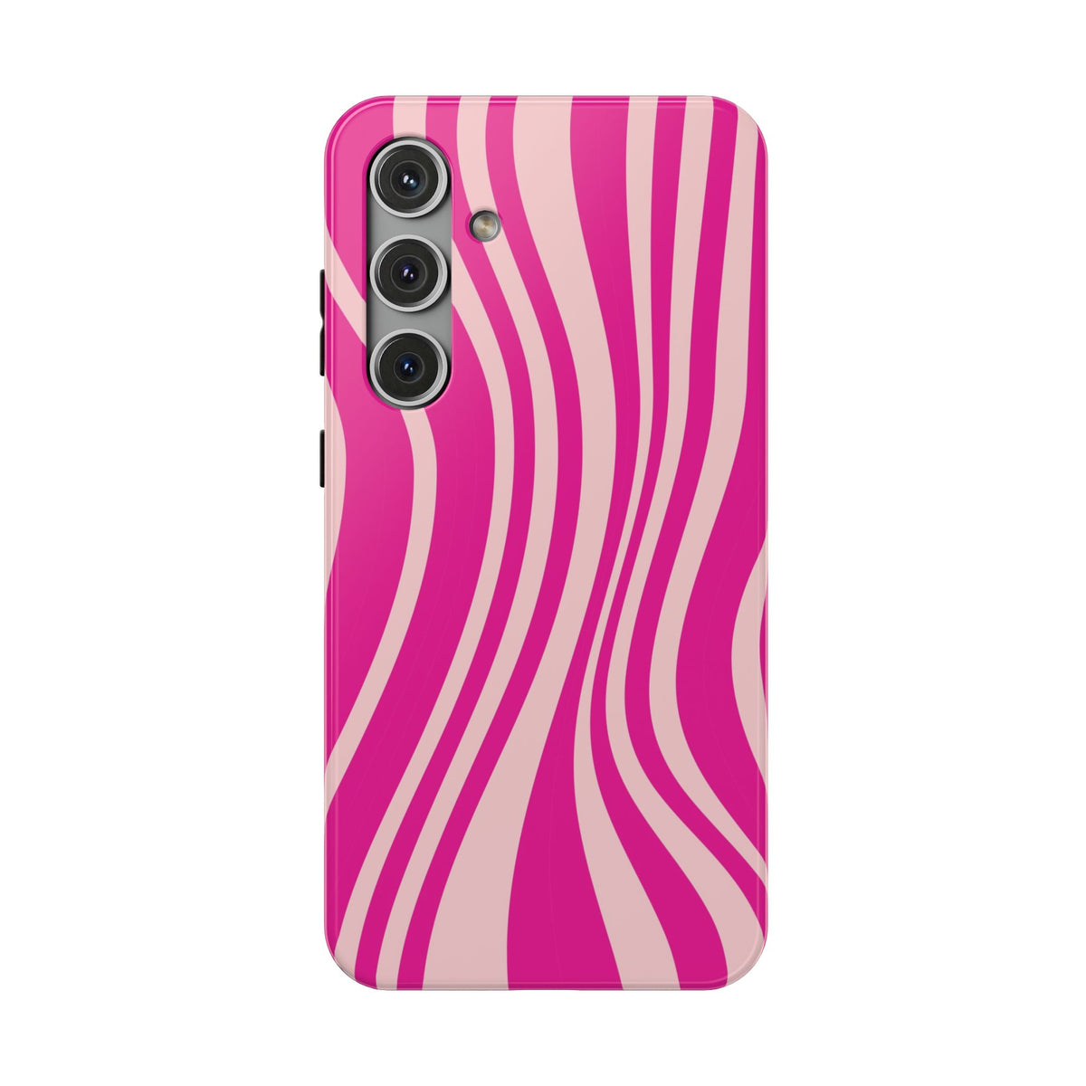 Pink Wave protective phone case for Samsung Galaxy S24 Plus, glossy finish