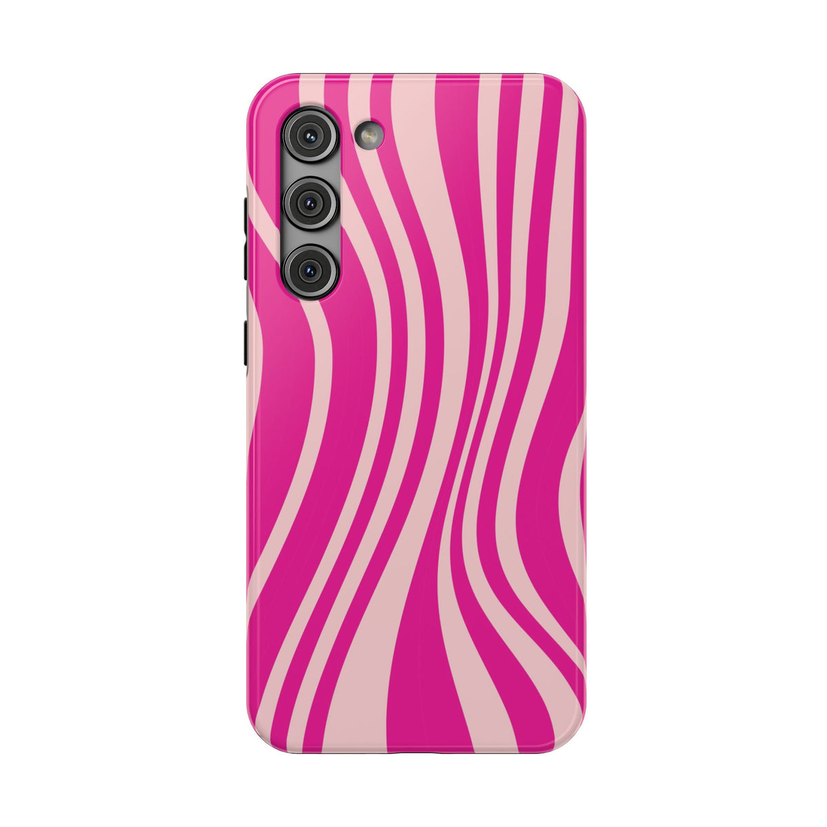 Pink Wave protective phone case for Samsung Galaxy S23 Plus, glossy finish