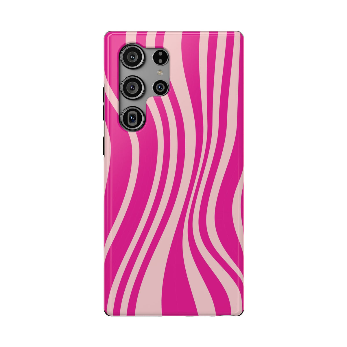 Pink Wave protective phone case for Samsung Galaxy S23 Ultra, glossy finish