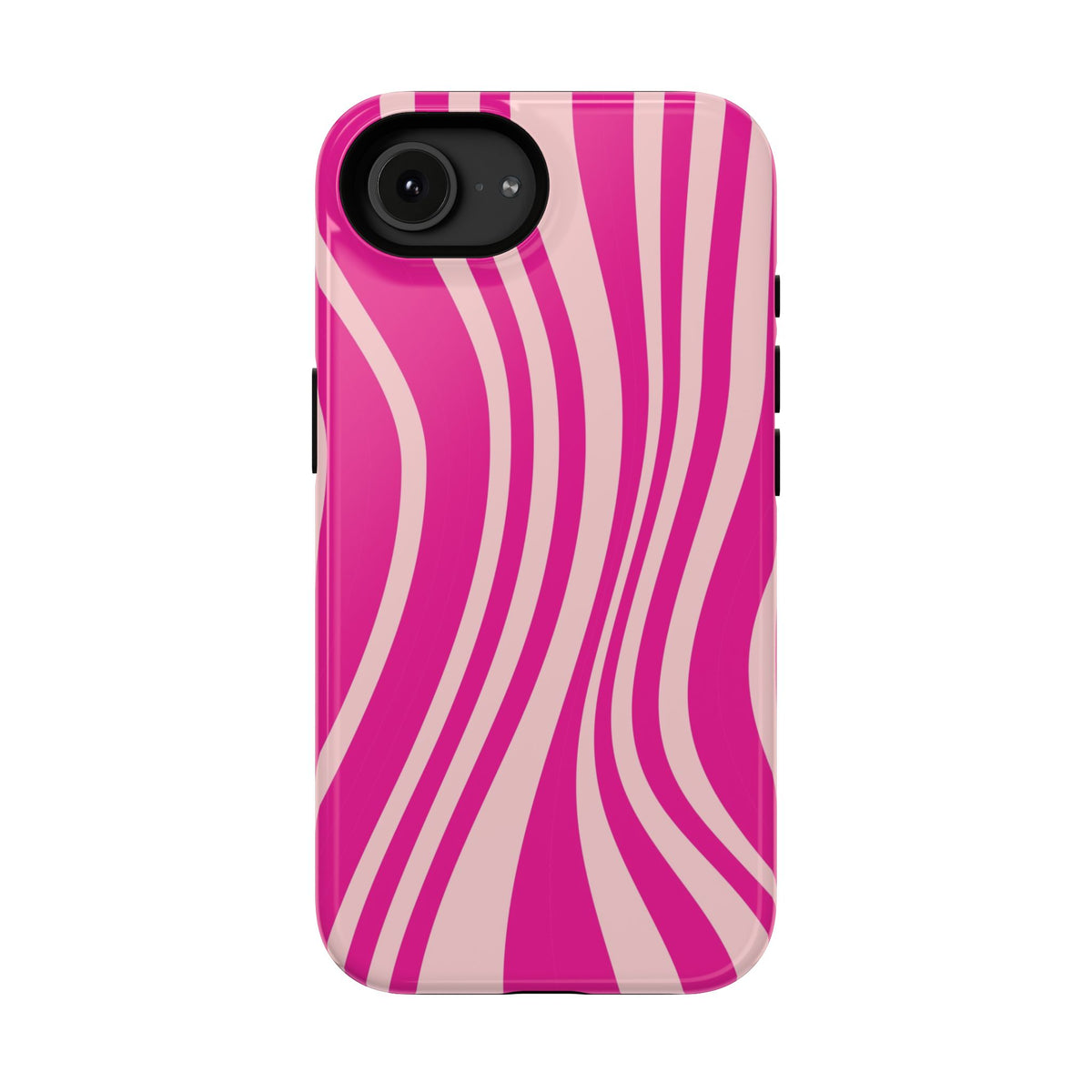 Pink Wave protective phone case for iPhone 16e, matte finish
