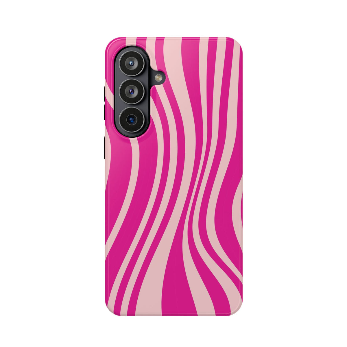 Pink Wave protective phone case for Samsung Galaxy S26 Plus, glossy finish