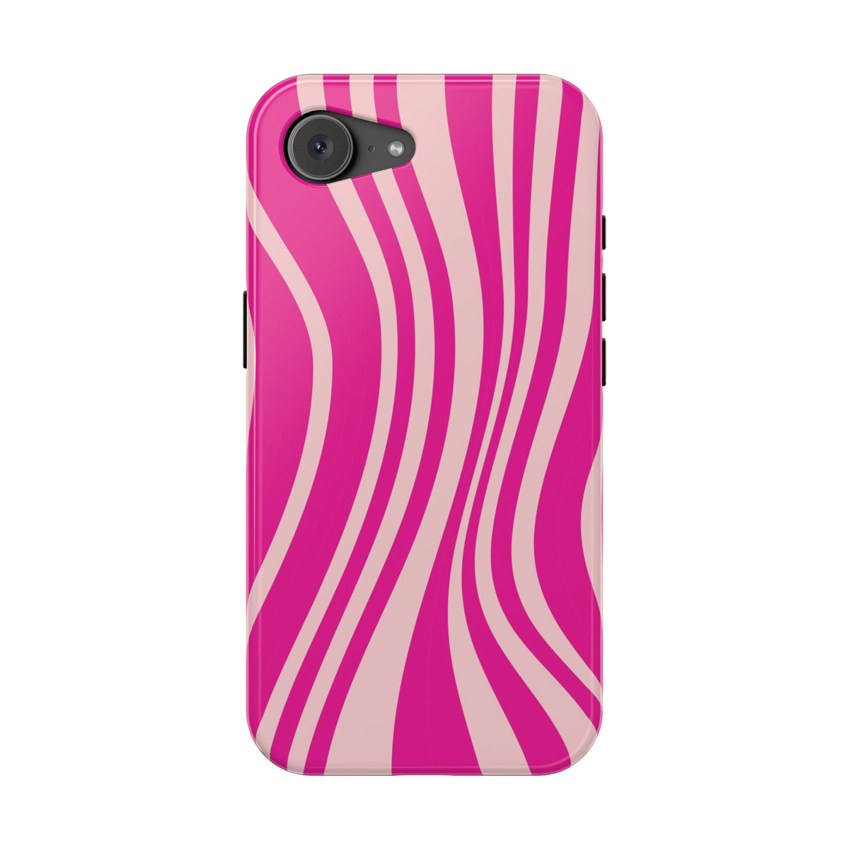 Pink Wave protective phone case for iPhone 17e, glossy finish