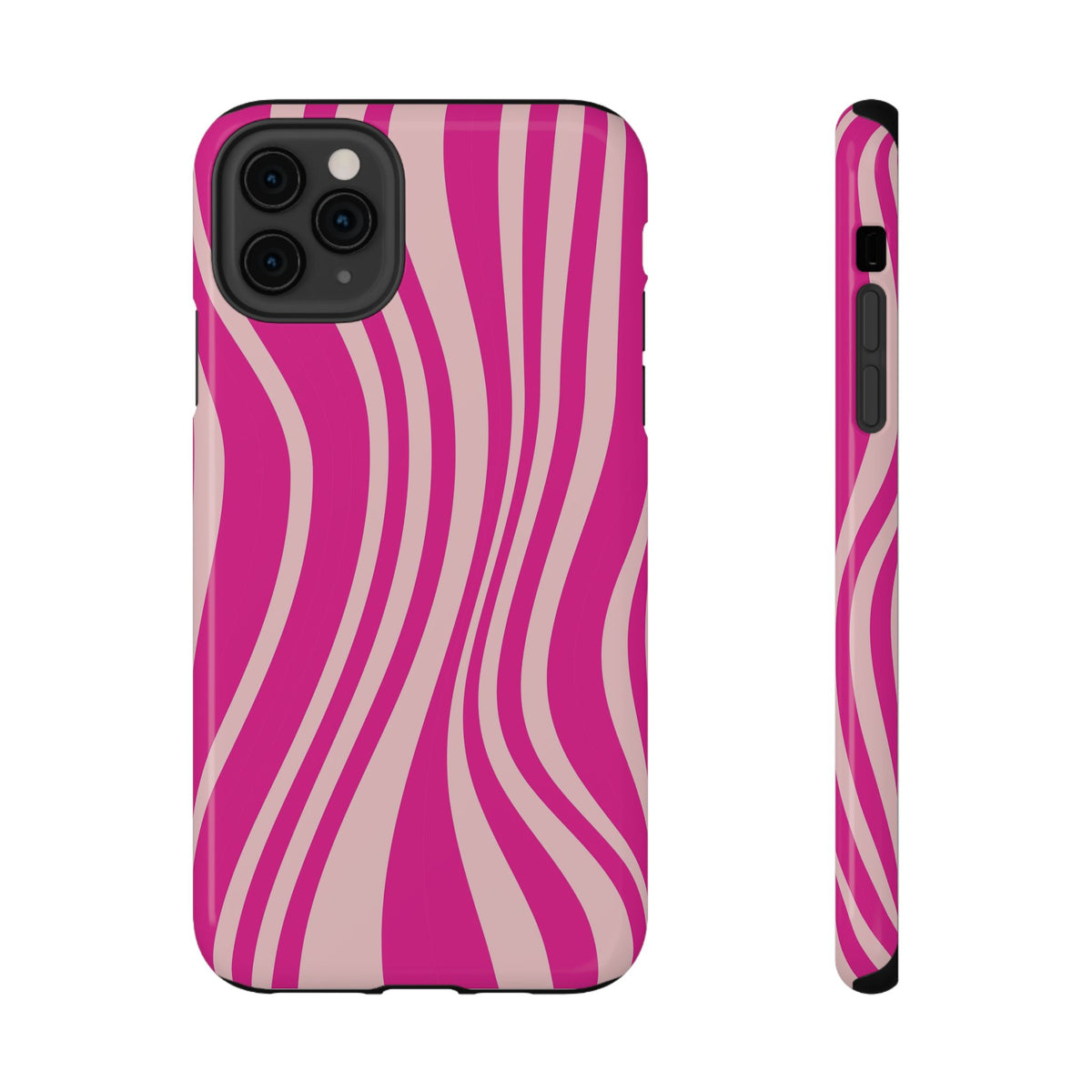 Pink Wave protective phone case for iPhone 11 Pro Max, glossy finish