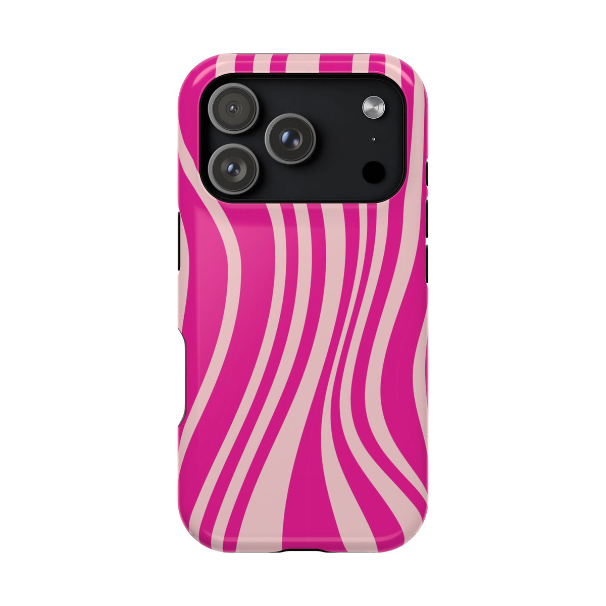 Pink Wave MagSafe case for iPhone 18 Pro, glossy finish
