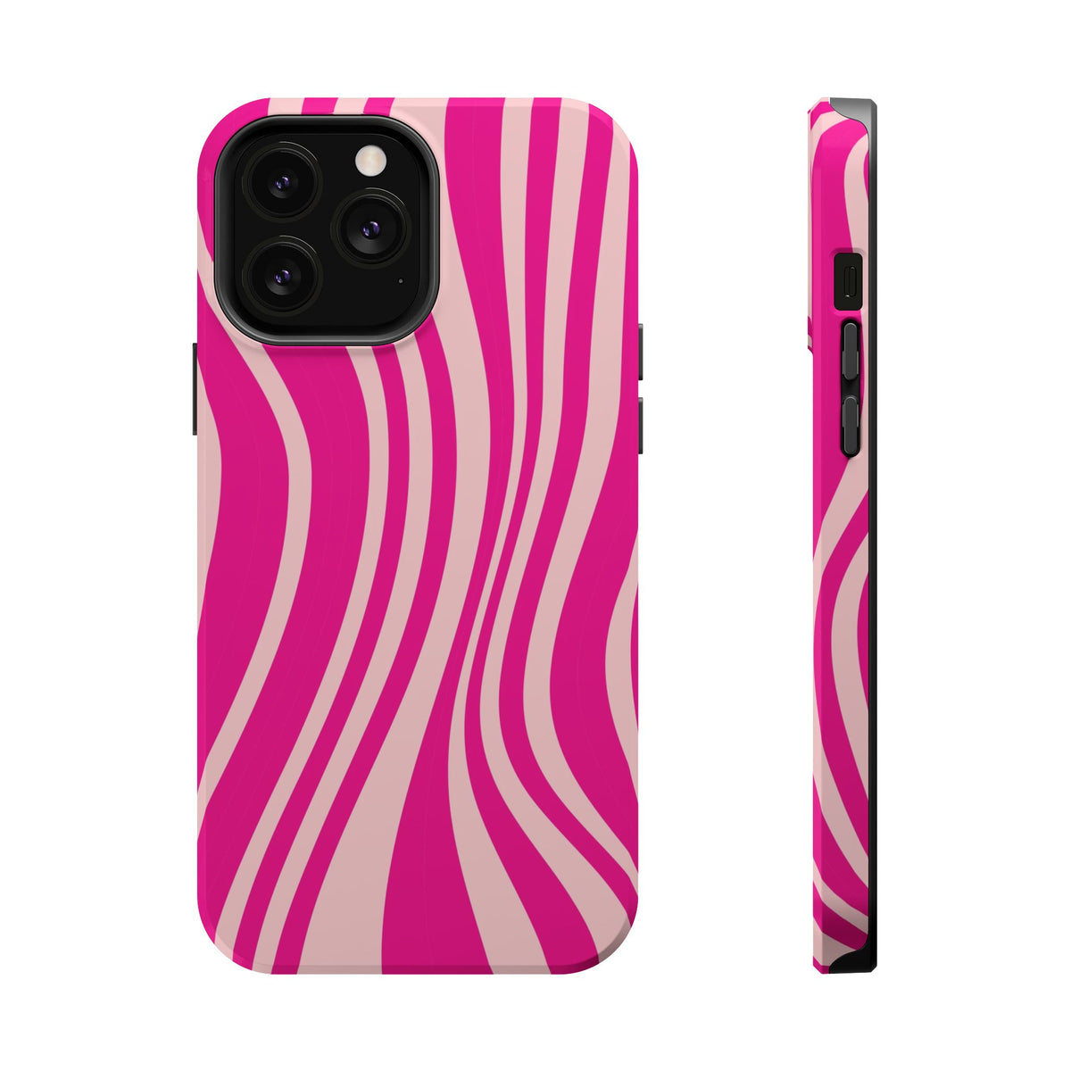 Pink Wave MagSafe case for iPhone 13 Pro Max, glossy finish