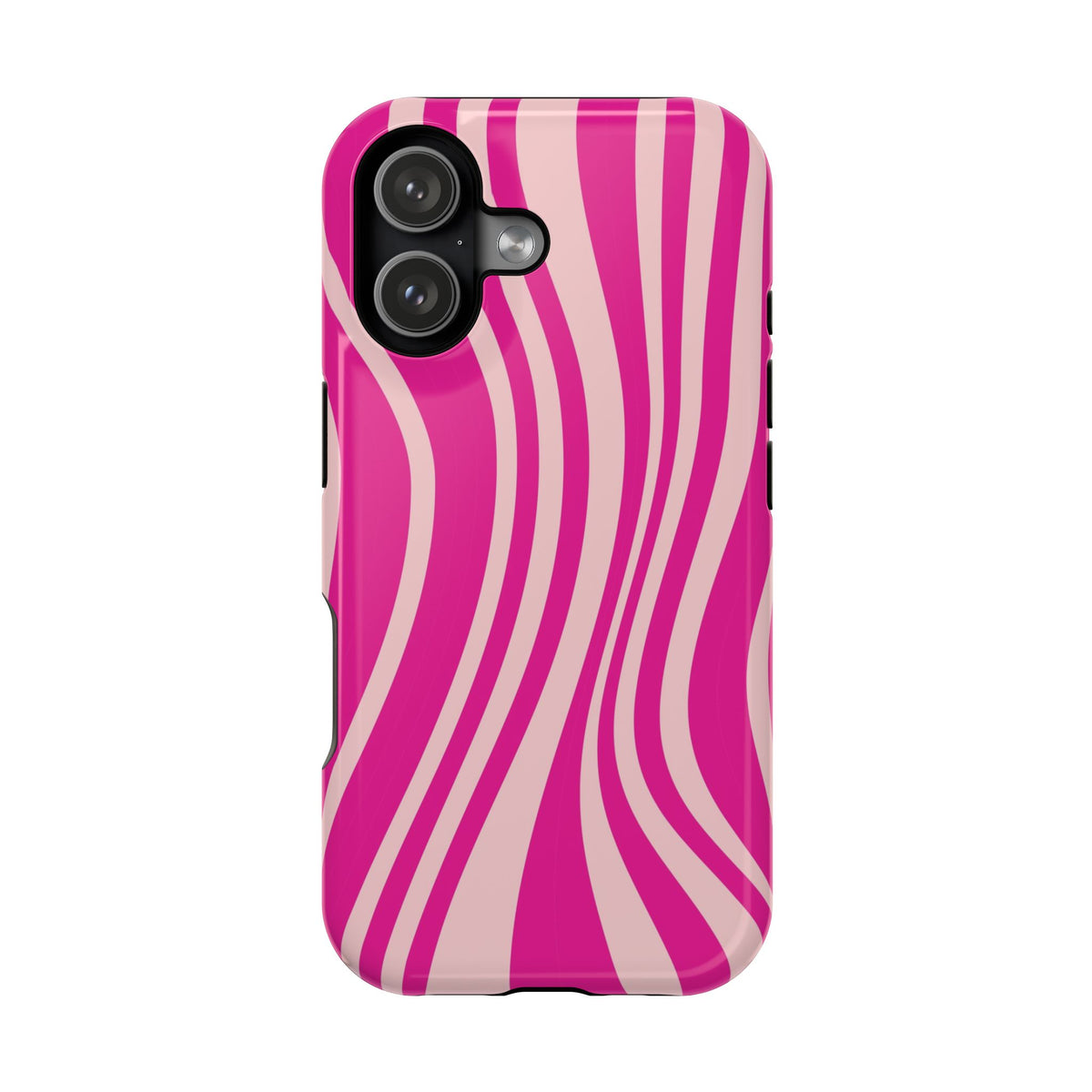 Pink Wave MagSafe case for iPhone 17, glossy finish