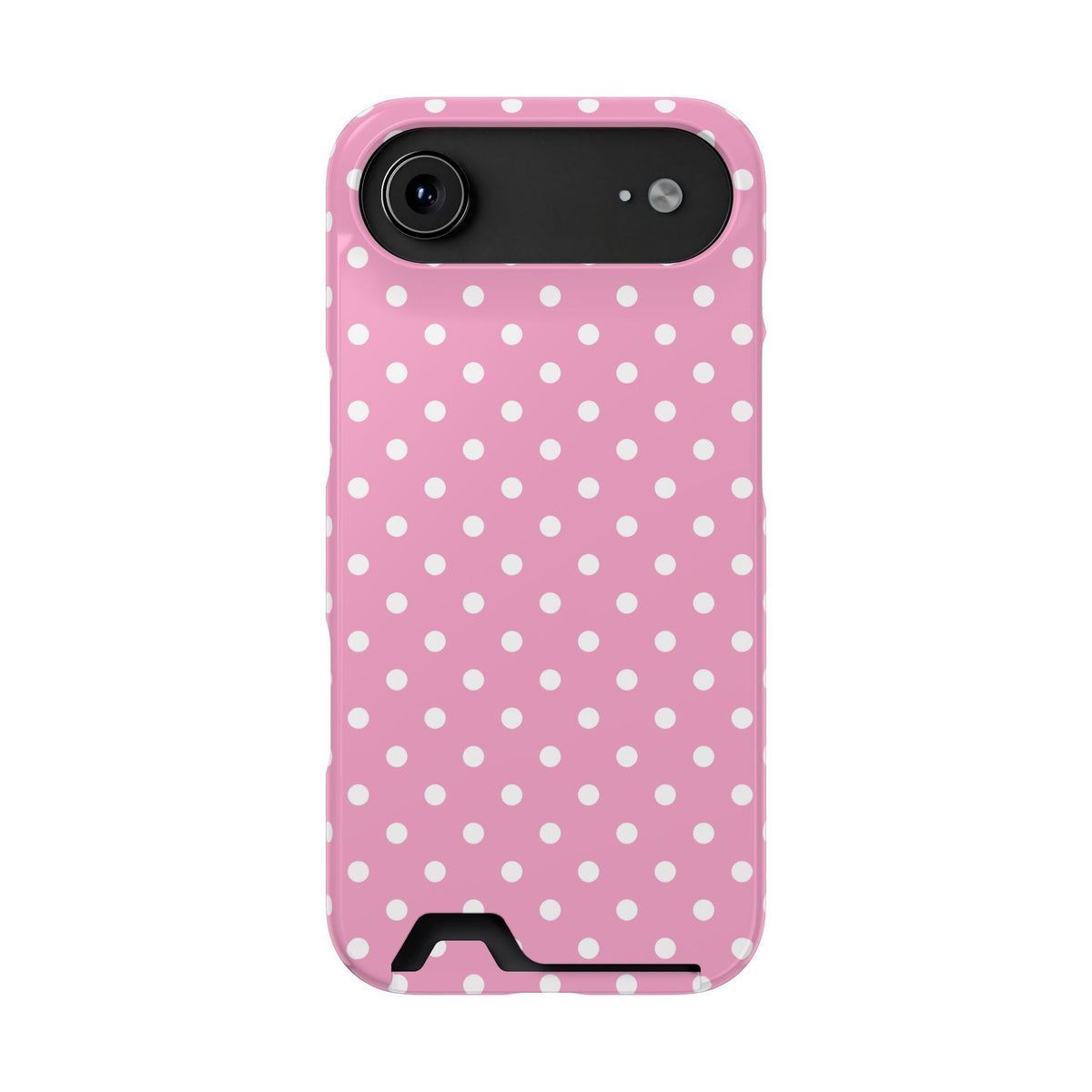 Polka Party phone case with card holder for iPhone 17 Air, glossy finish