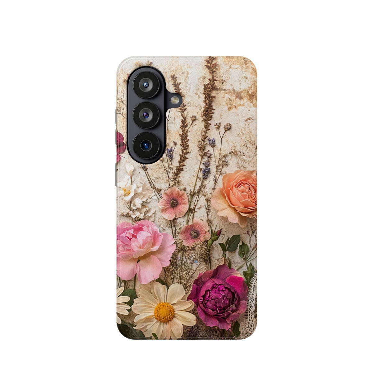 Pressed Bouquet MagSafe case for Samsung Galaxy S26, glossy finish